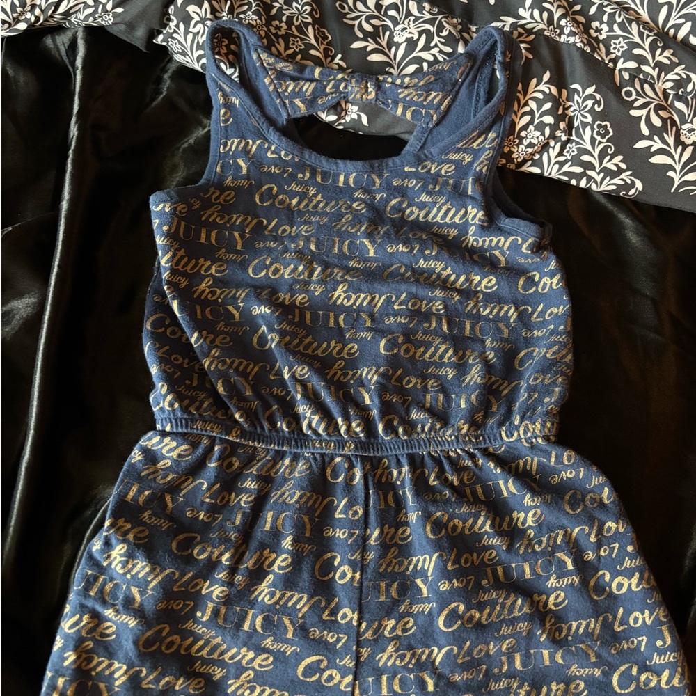 4T juicy couture romper blue & gold